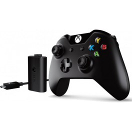 Wireless Controller Negro + Kit Carga  y Juega - X